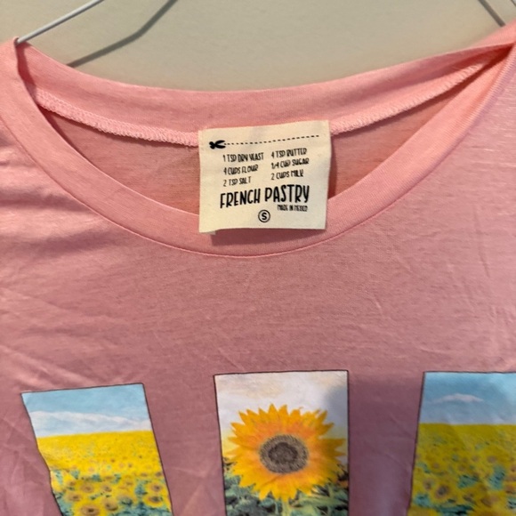 Sunflower Twisted Rushed Y2k Pink Baby Tee Shirt Size Small NWOT t1231 - Picture 4 of 10